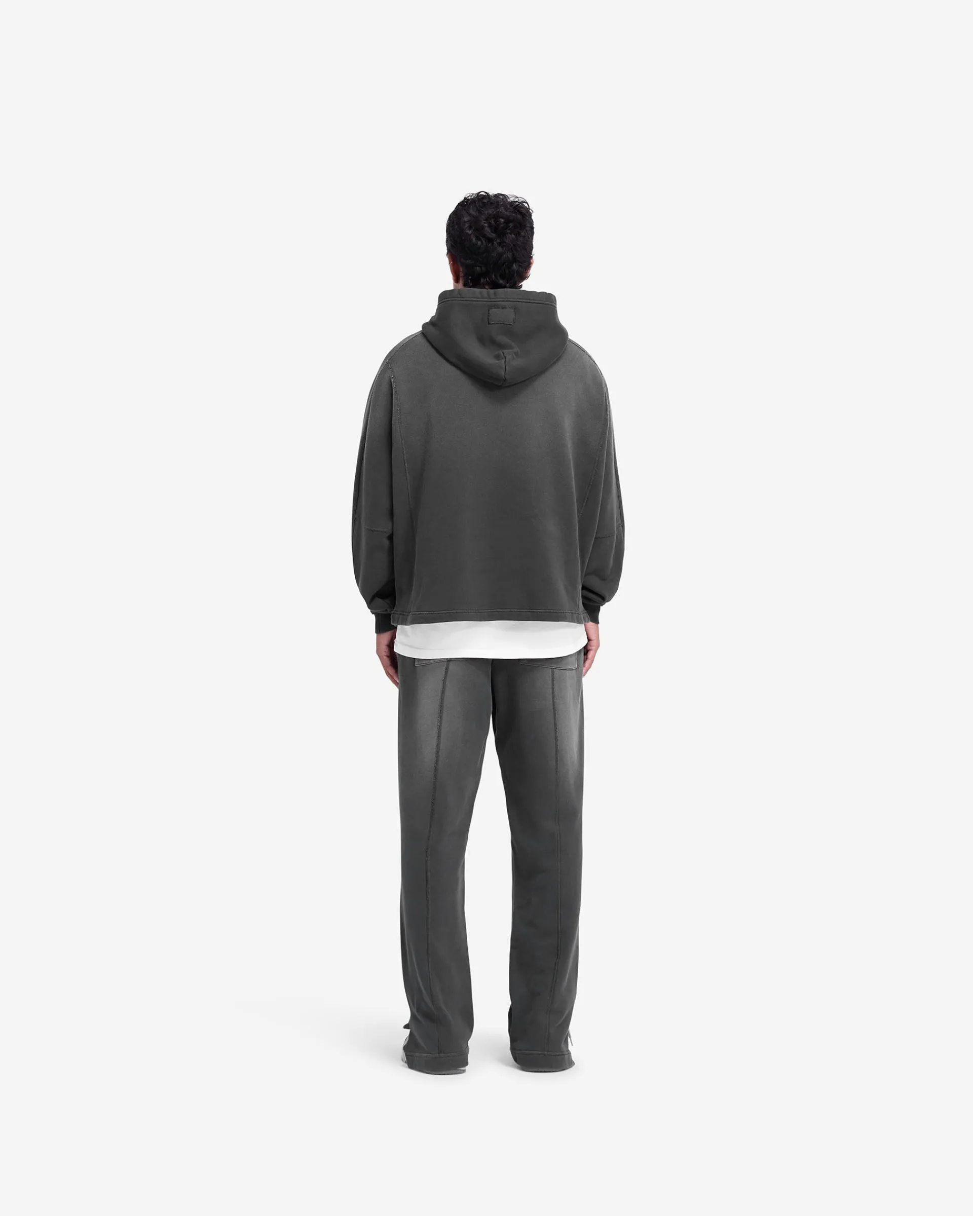 Represent Stepped Hem Hoodie - Stained Black> Hoodies