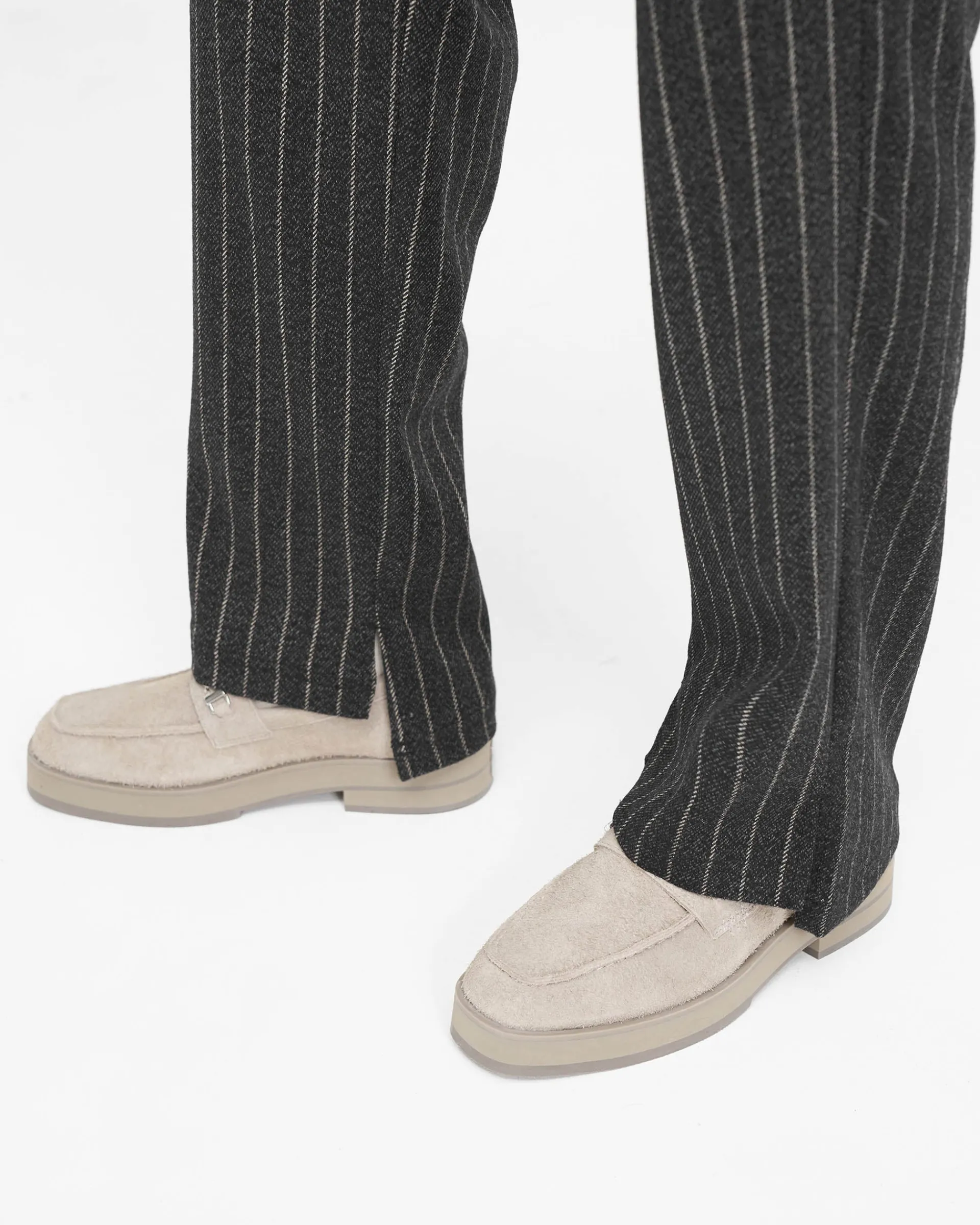 Represent Stepped Hem Pant - Black Pinstripe> Pants