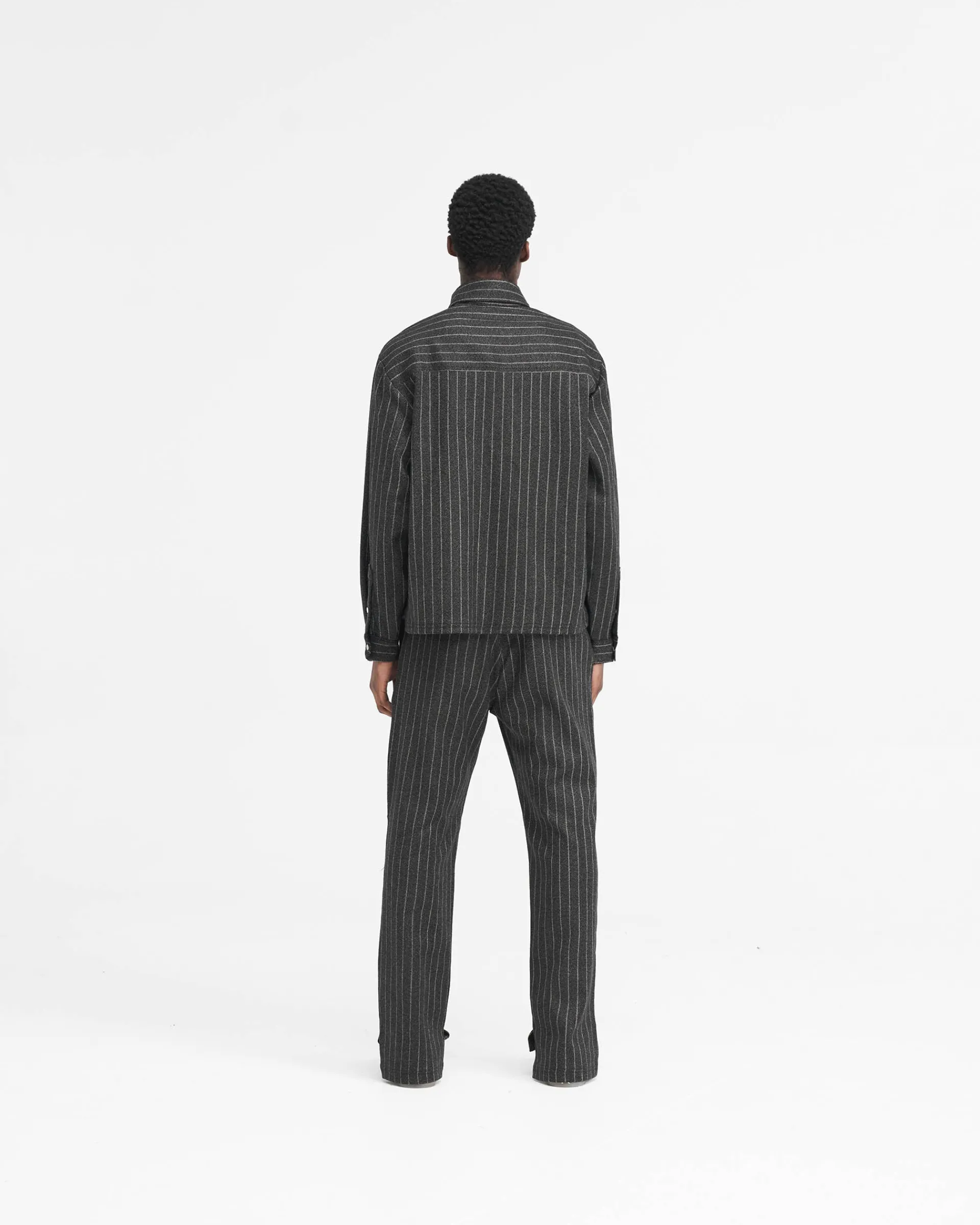 Represent Stepped Hem Pant - Black Pinstripe> Pants