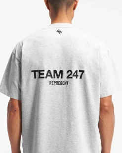 Represent Team 247 Oversized T-Shirt - Ash Grey><noscript><img width=