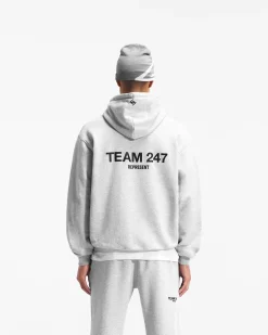 Represent Team 247 Oversized Hoodie - Ash Grey><noscript><img width=