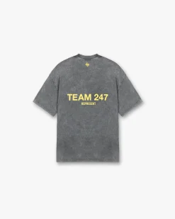 Represent Team 247 Oversized T-Shirt - Pewter Lemon> T-Shirts