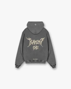 Represent Team 247 X END Oversized Hoodie - Washed Grey> Hoodies