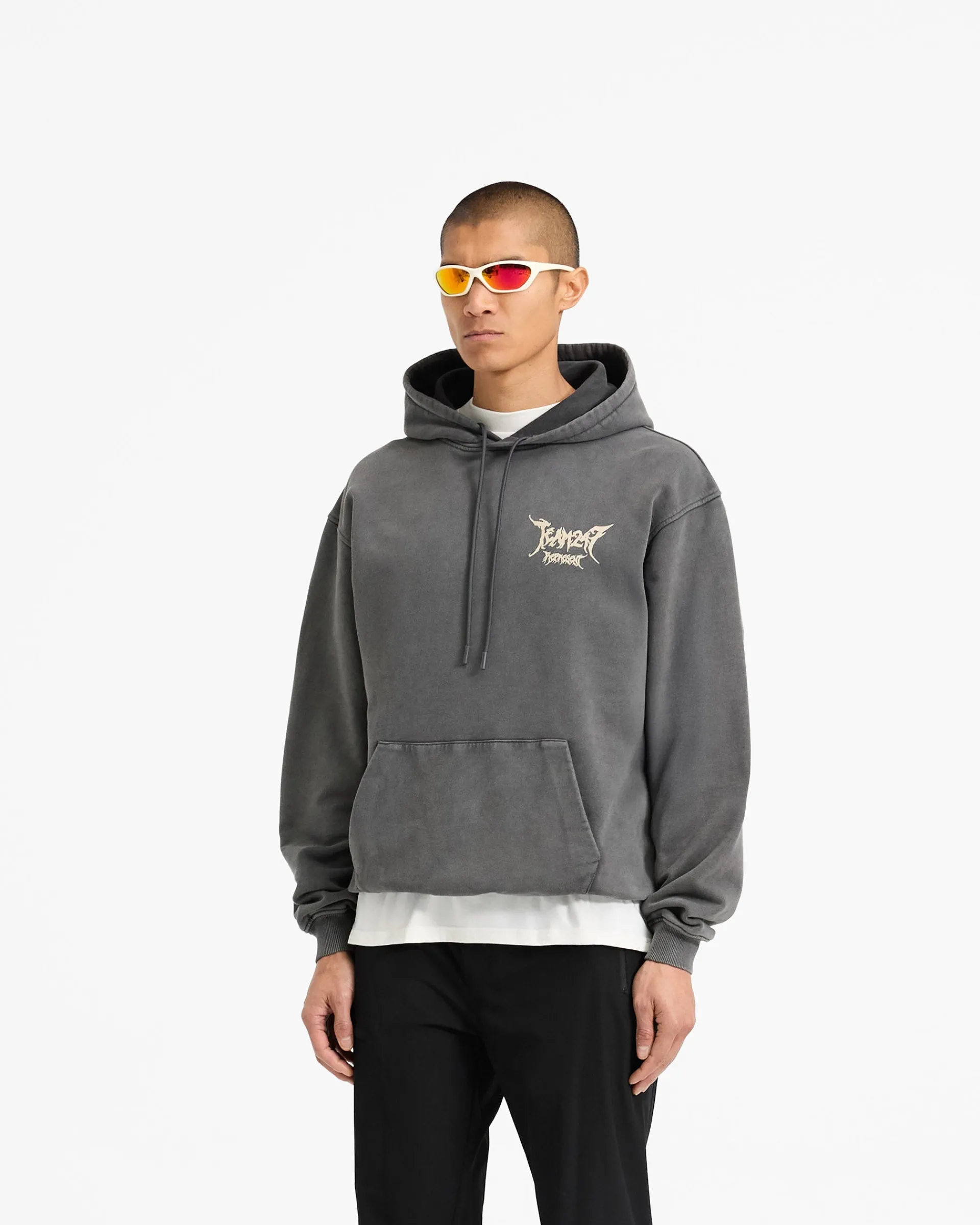 Represent Team 247 X END Oversized Hoodie - Washed Grey> Hoodies