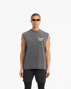 Represent Team 247 X END Oversized Tank - Washed Grey><noscript><img width=