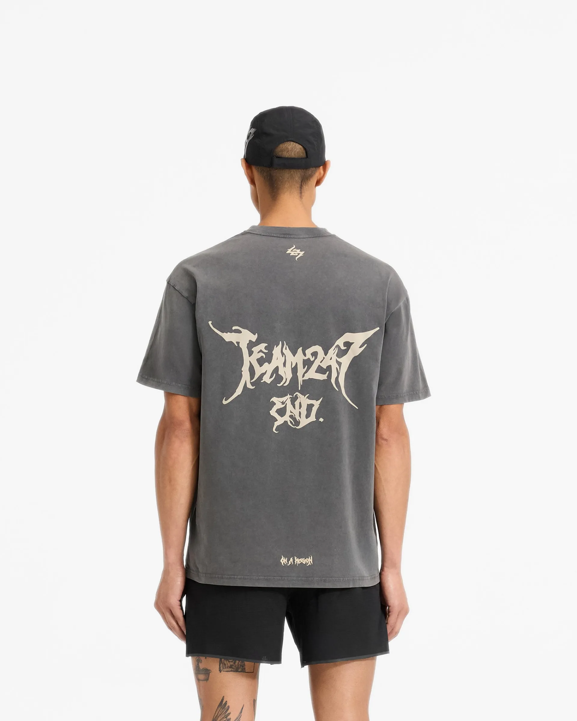 Represent Team 247 X END Oversized T-Shirt - Washed Grey> T-Shirts