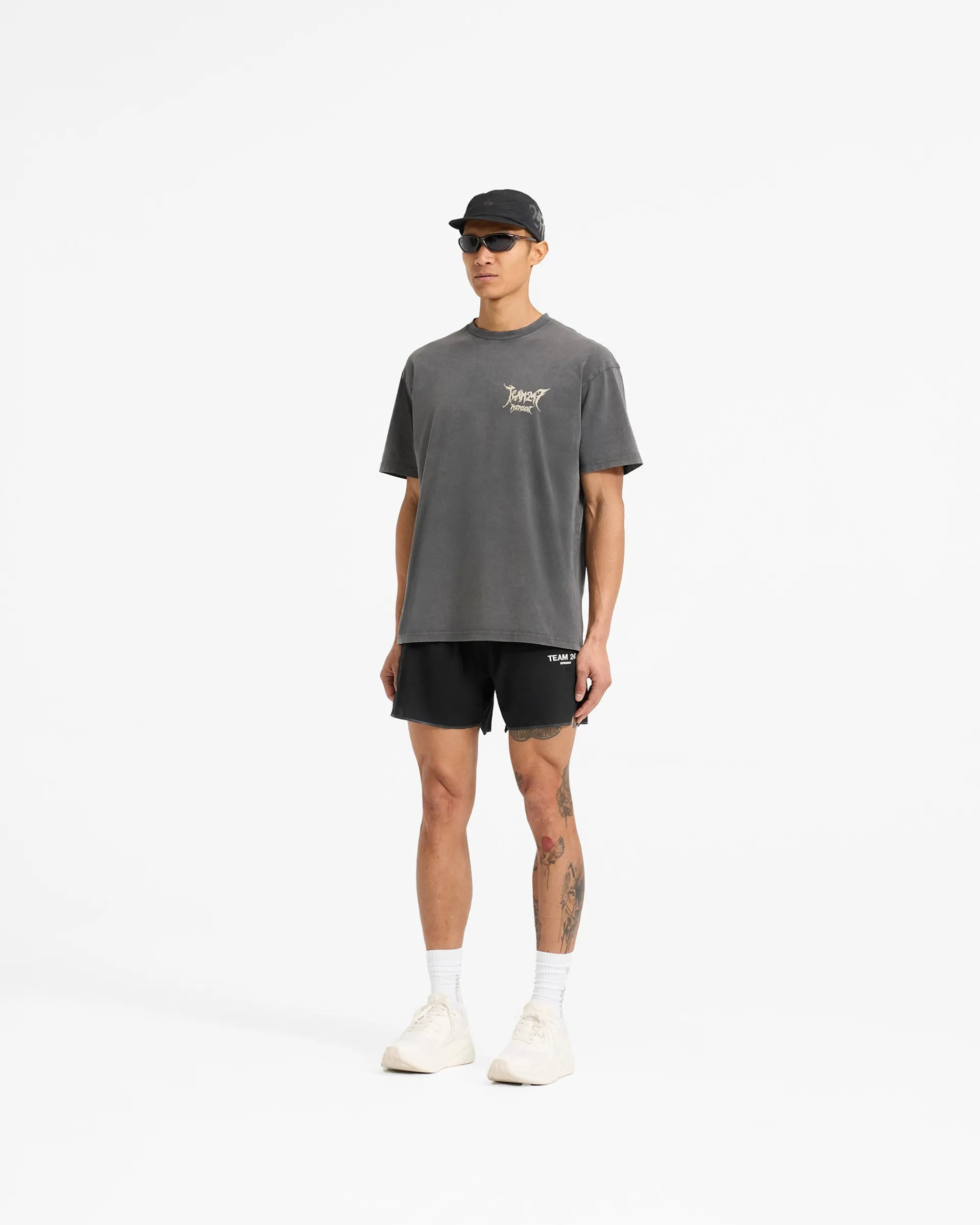 Represent Team 247 X END Oversized T-Shirt - Washed Grey> T-Shirts