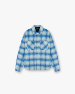 Represent Textured Overshirt - Electric Blue> Shirts