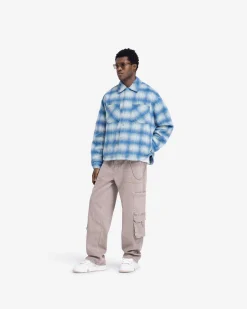 Represent Textured Overshirt - Electric Blue><noscript><img width=