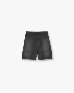 Represent Towelling Short - Jet Black> Shorts