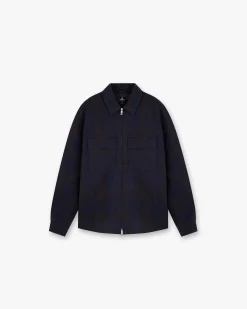 Represent Wadded Zip Overshirt - Midnight Navy> Shirts