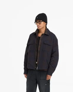 Represent Wadded Zip Overshirt - Midnight Navy> Shirts