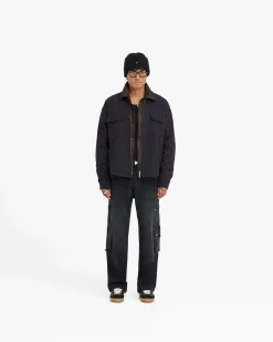 Represent Wadded Zip Overshirt - Midnight Navy><noscript><img width=
