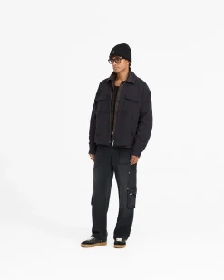 Represent Wadded Zip Overshirt - Midnight Navy><noscript><img width=