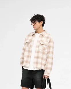 Represent Waffle Flannel Shirt - Mid Brown> Shirts