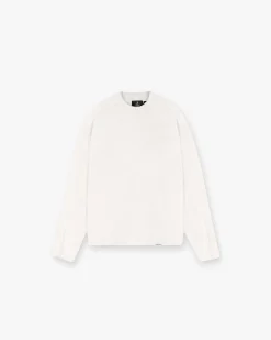 Represent Waffle Long Sleeve T-Shirt - Flat White> T-Shirts