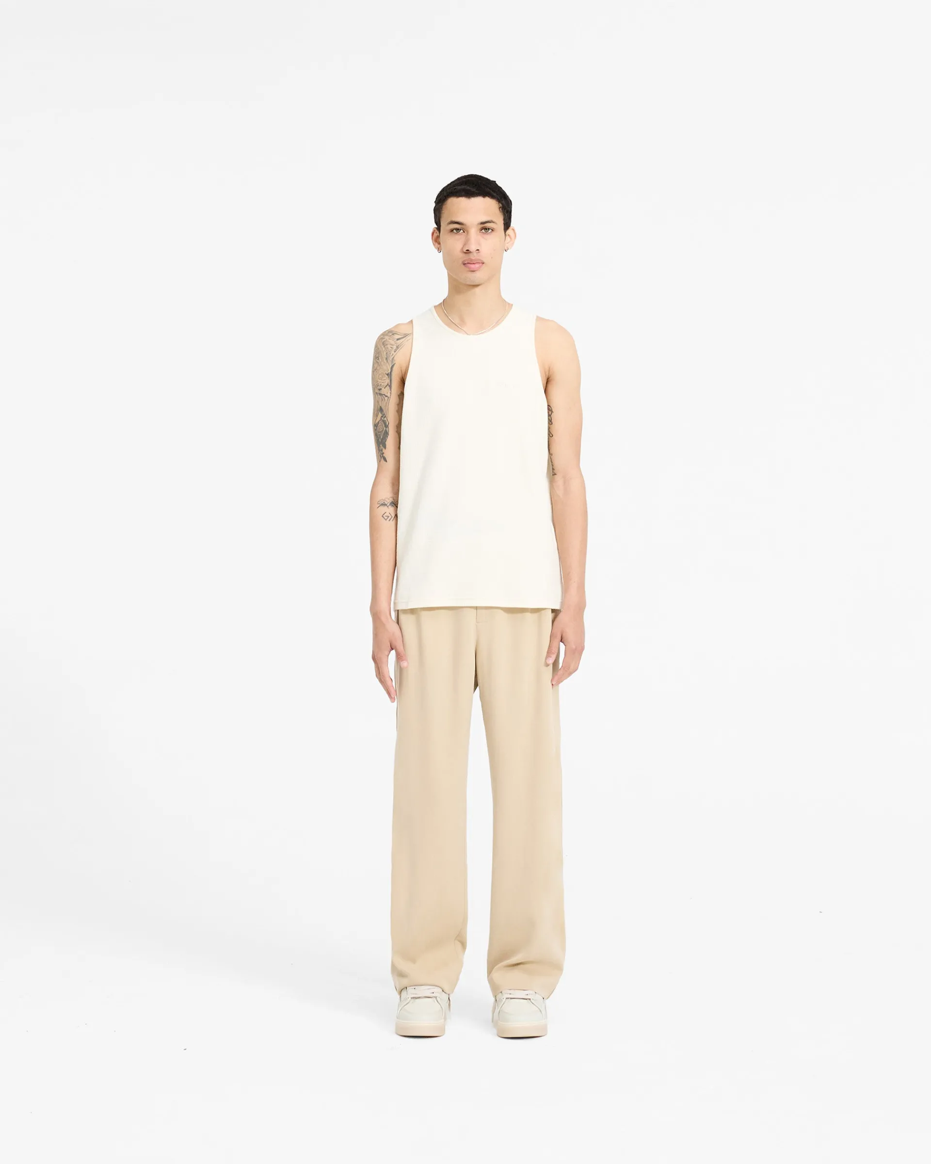 Represent Waffle Vest - Antique White> Vests | T-Shirts