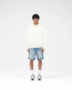 Represent Waffle Zip Through Hoodie - Flat White><noscript><img width=