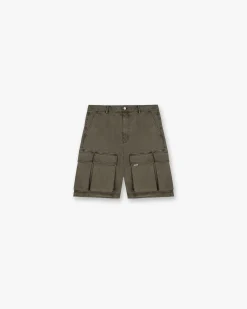 Represent Washed Cargo Short -> Shorts