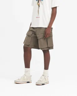 Represent Washed Cargo Short -> Shorts