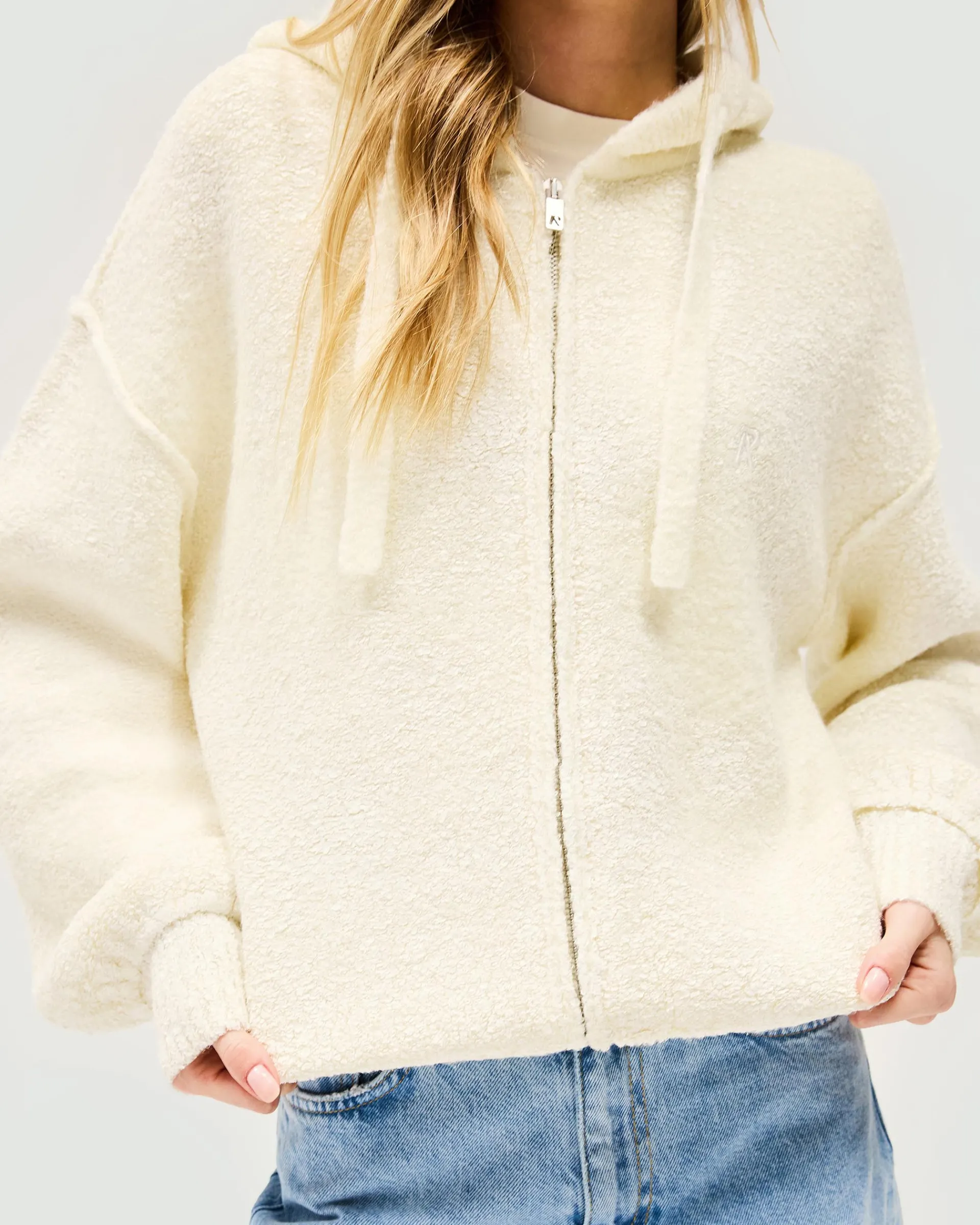 Represent Whip Hoodie - Antique White> Knitwear