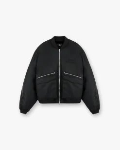 Represent Zip Back Bomber Jacket - Jet Black> Outerwear