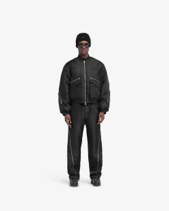 Represent Zip Back Bomber Jacket - Jet Black><noscript><img width=